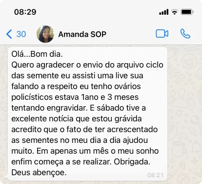 Imagens de depoimento sobre Tratamentos de Endometriose